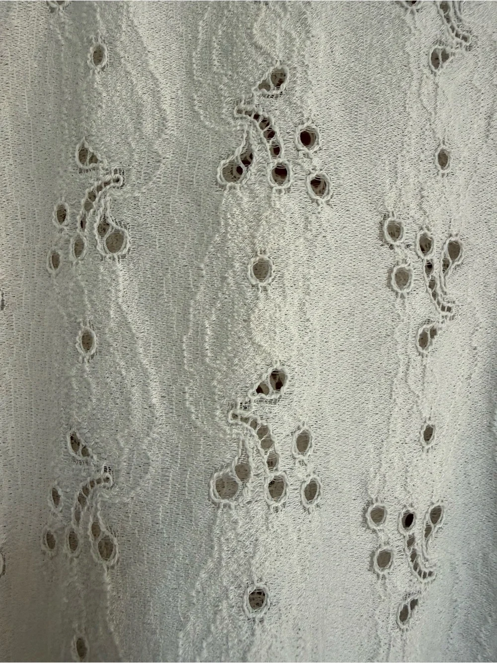 Small Zara Ivory Cream Eyelet Lace Blouse Embroidery Ruffle Puff Sleeve Romantic
